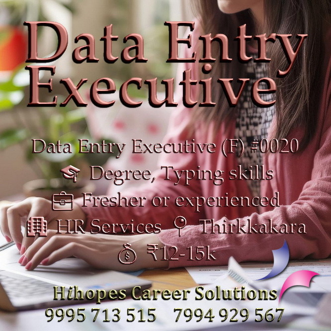 Documentation Executive job vacancy in Ernakulam overseas education office Hihopes Career Solutions